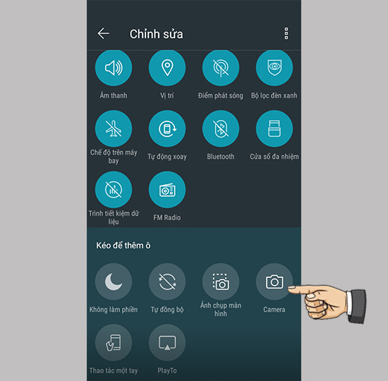 Chạm giữ và kéo đến vị trí mà bạn 